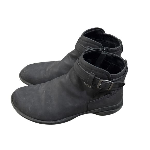 Merrell Andover Bluff Waterproof Leather Womens Sz 8 "Black" (Gray) Boots - Picture 1 of 8